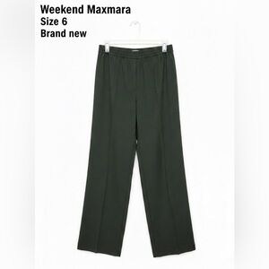 NWT Weekend MaxMara Petra Trousers - Dark Green - Size 6
